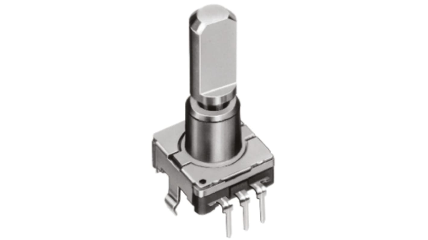Alps Alpine Incremental Mechanical Rotary Encoder with a 6 mm Flat Shaft (Not Indexed), Through Hole