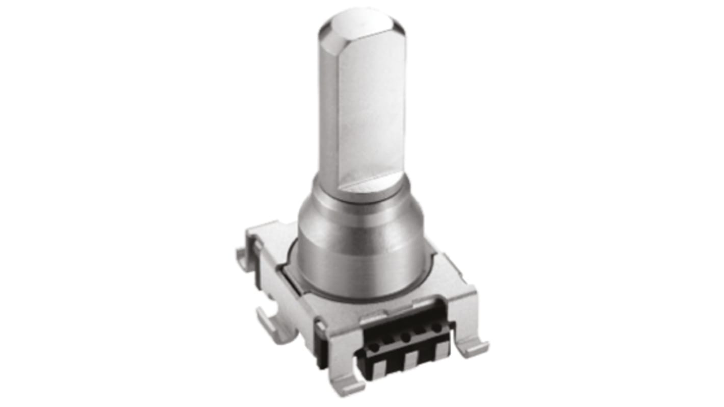 Alps Alpine 15 Pulse Incremental Mechanical Rotary Encoder with a 5.975 mm Flat Shaft (Not Indexed), , SMD