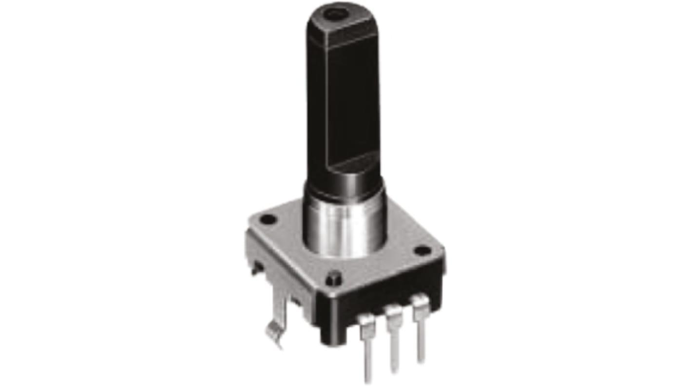 Alps Alpine 12 Pulse Incremental Mechanical Rotary Encoder with a 6 mm Flat Shaft (Not Indexed), Through Hole