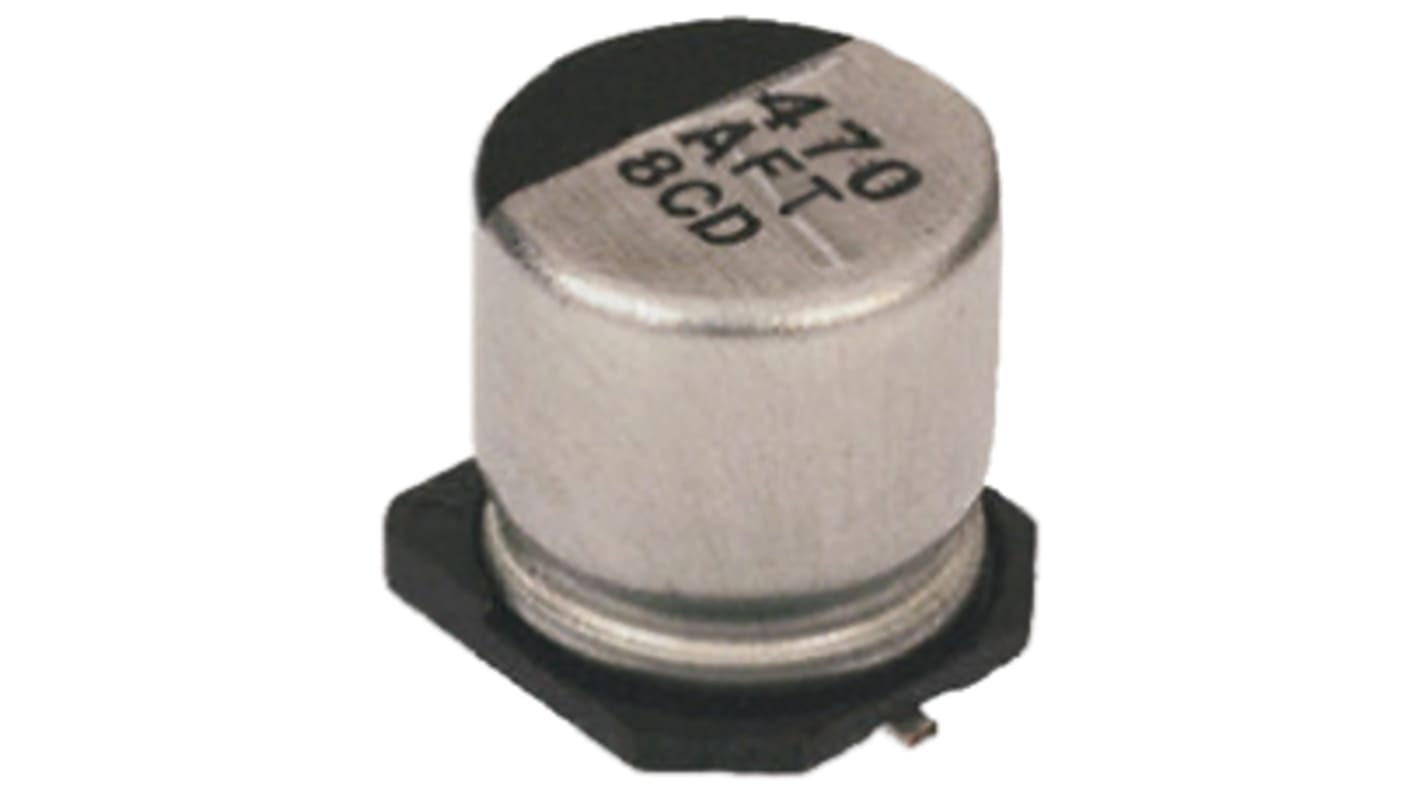 Panasonic , SMD Aluminium-Elektrolyt Kondensator 68μF ±20% / 25V dc, Ø 5mm x 5.8mm, bis 105°C