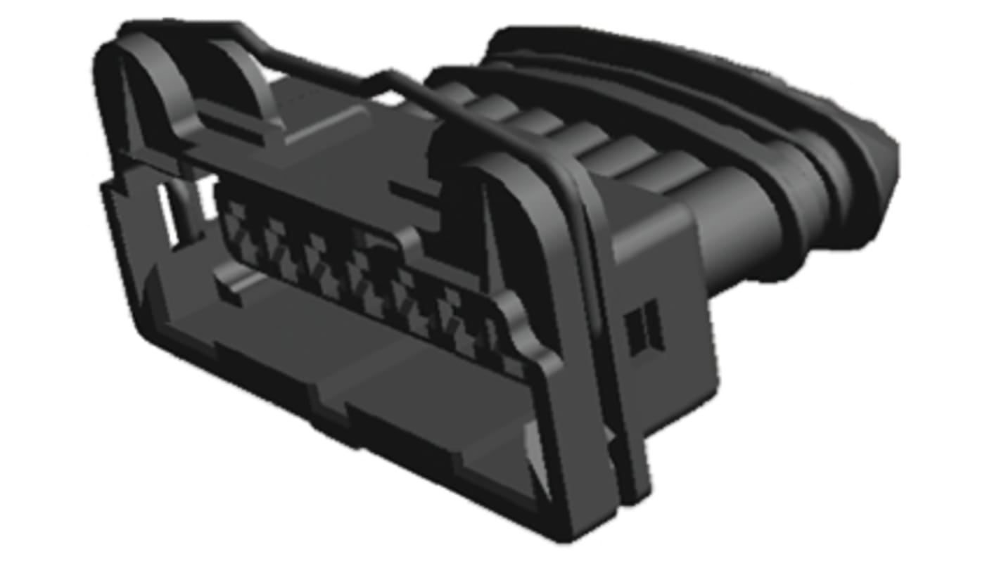 TE Connectivity, Junior Power Timer Automotive Connector Socket Black 7 Way, Solder Termination 282194-1