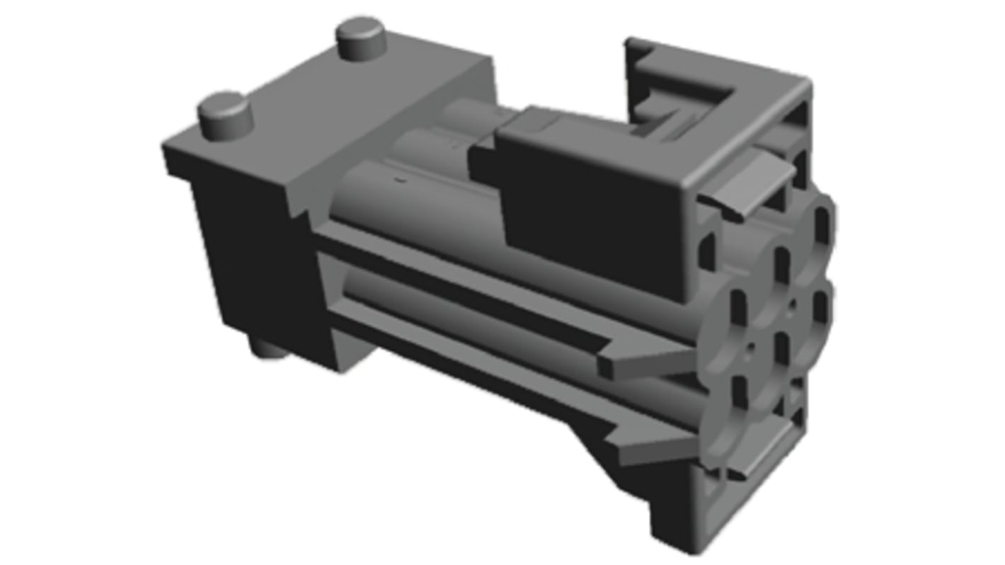 TE Connectivity, Timer Automotive Connector Plug Grey Panel Mount 6 Way 2-962349-1