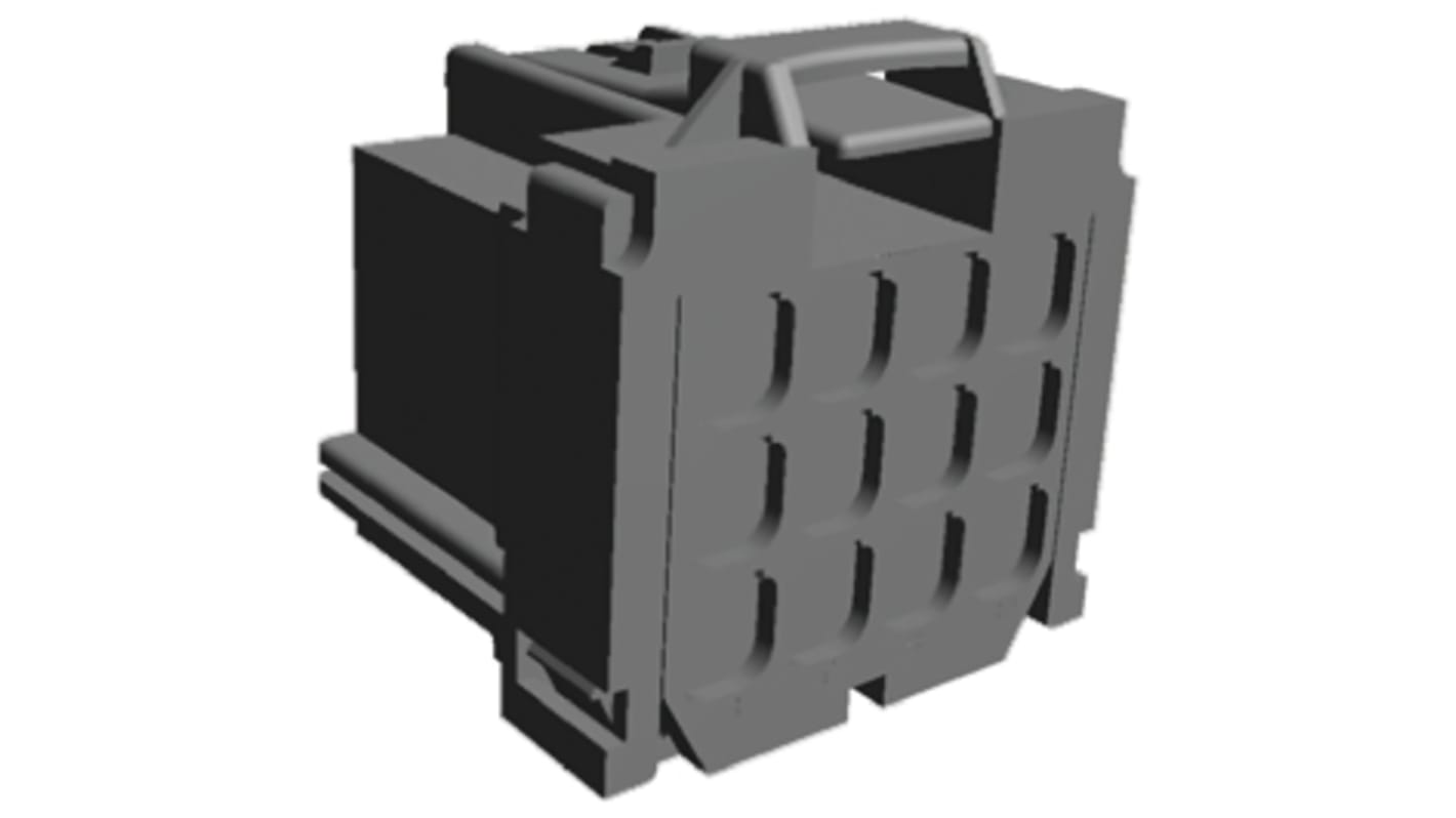 TE Connectivity, AMP MCP 2.8 Automotive Connector Socket Grey 12 Way 8-968972-2