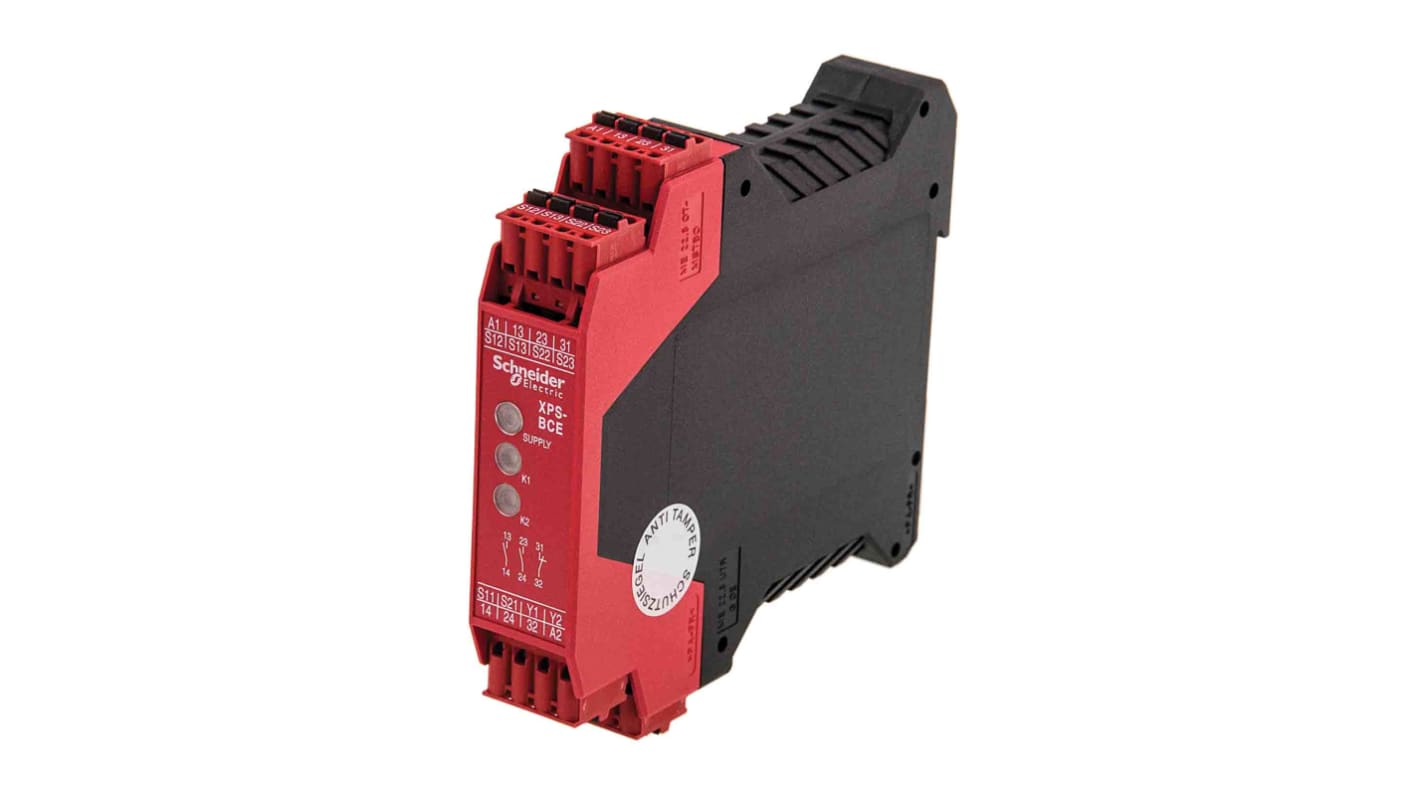 Relé de seguridad Schneider Electric Preventa XPS BCE, para Control con dos manos, 115V ac, cat. seg. ISO 13849-1 4