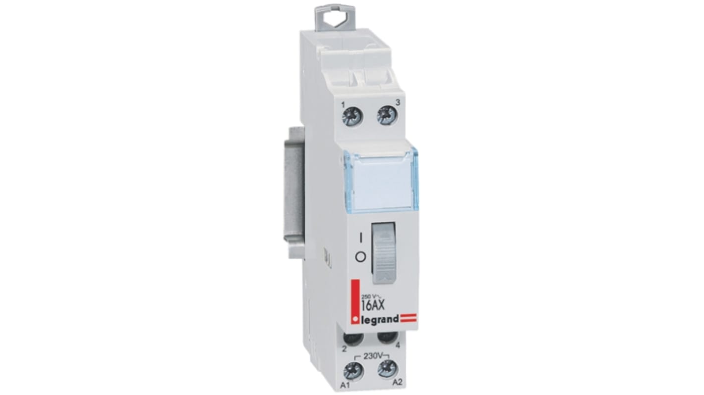 Legrand DIN Rail Power Relay, 230V ac Coil, 16A Switching Current