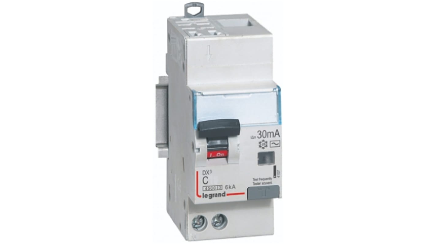 Interrupteur différentiel Legrand DX3, 1+N Pole, 10A, 30mA