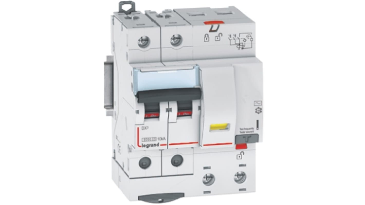 Interrupteur différentiel Legrand DX3, 1+N Pole, 20A, 30mA, Type AC