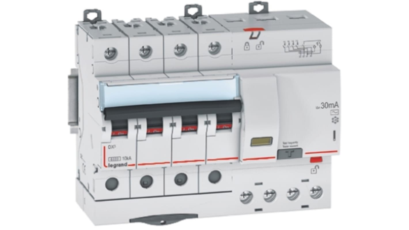 Interruptor diferencial Legrand, 40A Tipo AC, 3+N Polos, 30mA DX