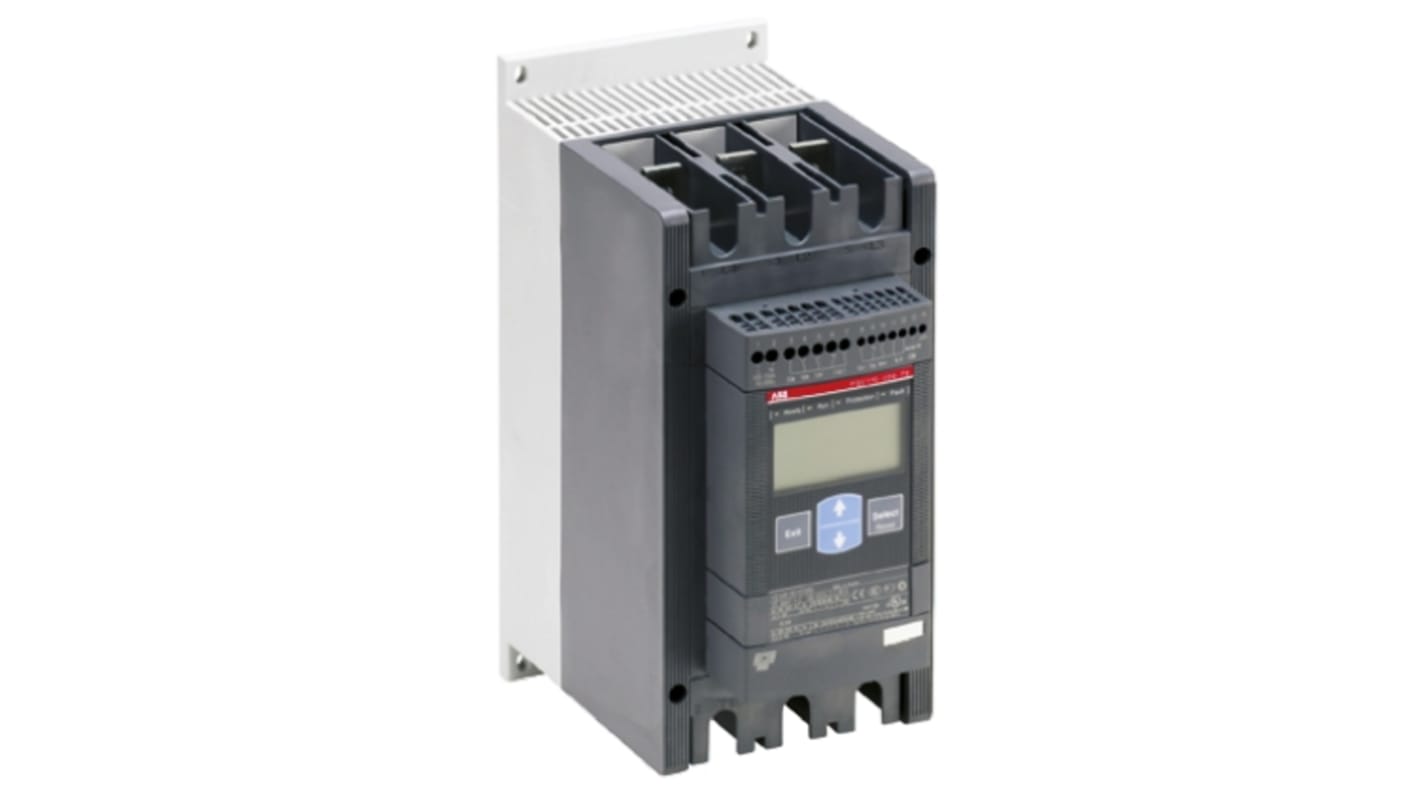 ABB 软启动器, 3相, 110 kW, 600 V 交流, 171 A, IP00, IP20, 295mm x 130mm x 219.5mm, PSE系列