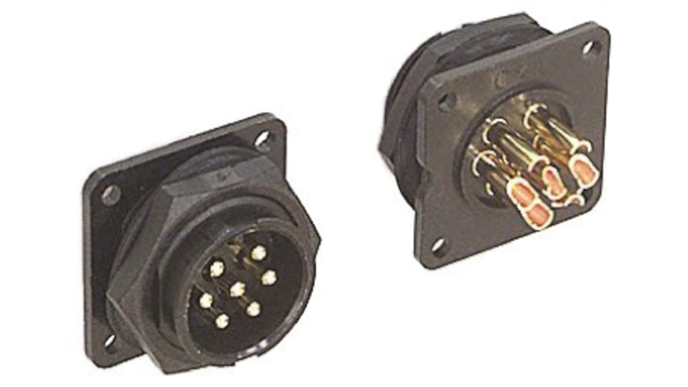 Switchcraft Connector, 7 Contacts, Panel Mount, Plug, Male, IP67, MAXI-CON-X Series