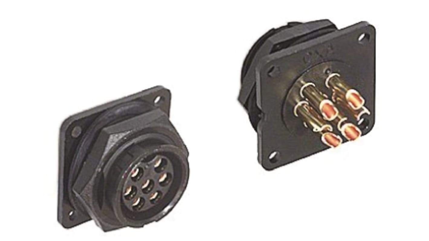 Switchcraft Connector, 7 Contacts, Panel Mount, Socket, Female, IP67, MAXI-CON-X Series