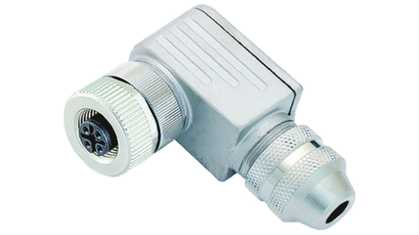 Binder Circular Connector, 12 Contacts, Cable Mount, M12 Connector, Socket, Female, IP67, 713 Series