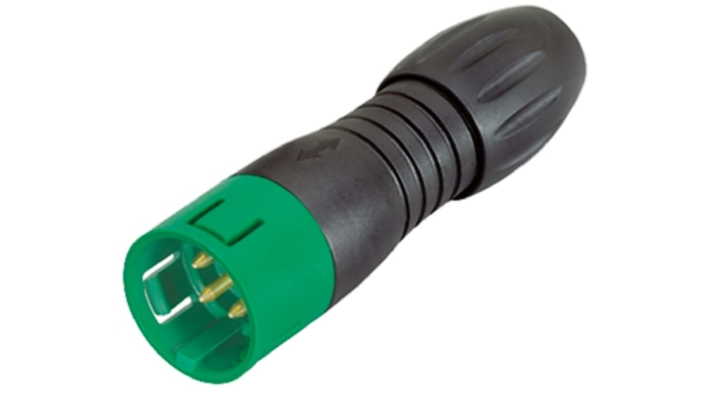 Binder Circular Connector, 8 Contacts, Cable Mount, Miniature Connector, Socket, Male, IP67, 720 Series