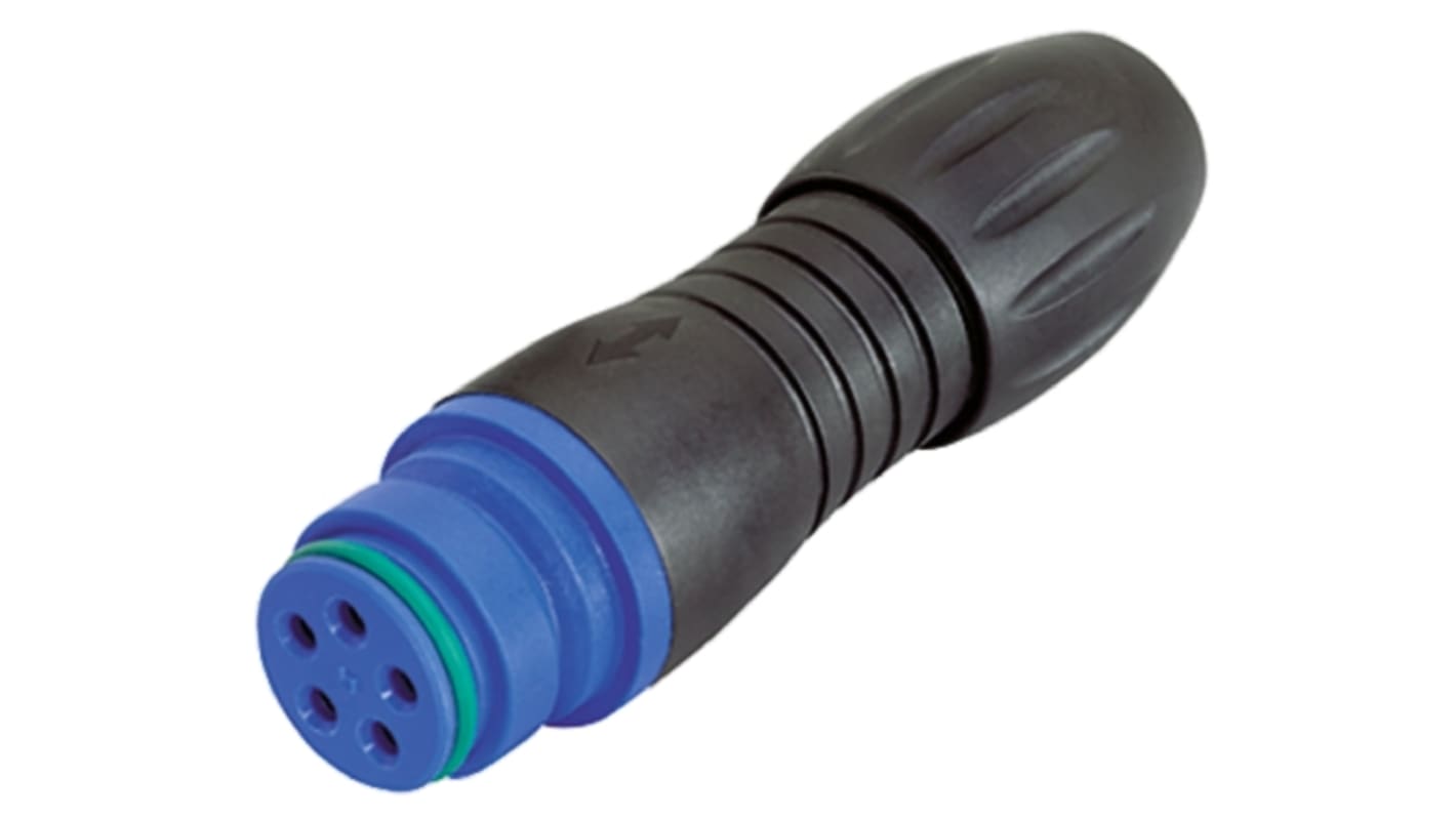 Binder Circular Connector, 5 Contacts, Cable Mount, Miniature Connector, Plug, Female, IP67, 720 Series