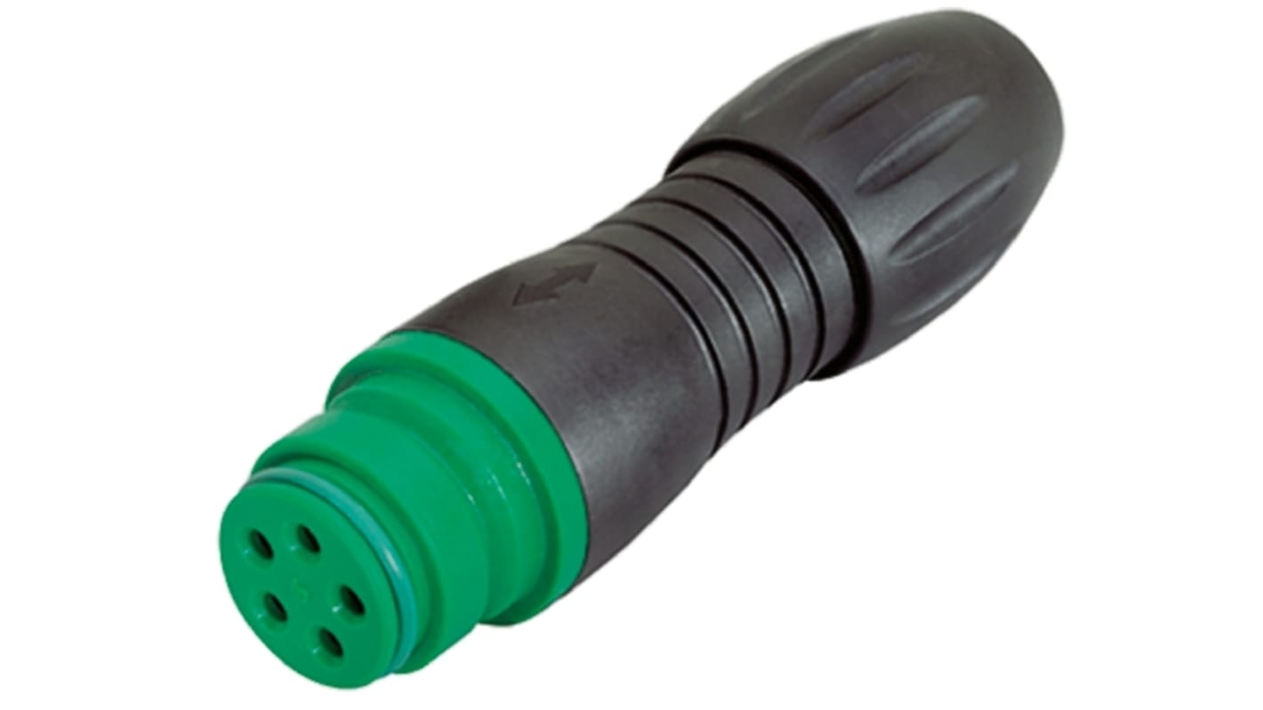 binder Circular Connector, 3 Contacts, Cable Mount, Miniature Connector, Plug, Female, IP67, 720 Series