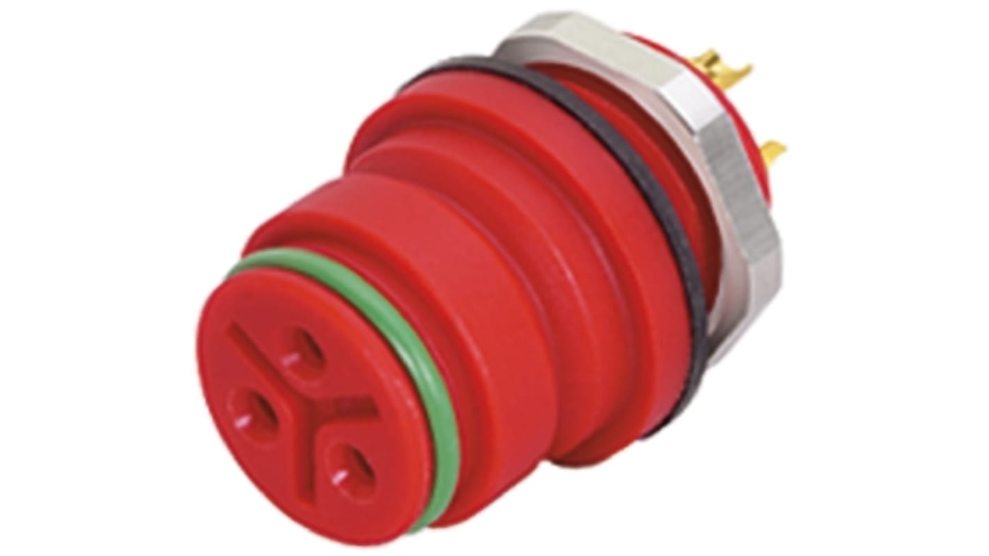 Binder Circular Connector, 5 Contacts, Panel Mount, Miniature Connector, Socket, Female, IP67, 720 Series