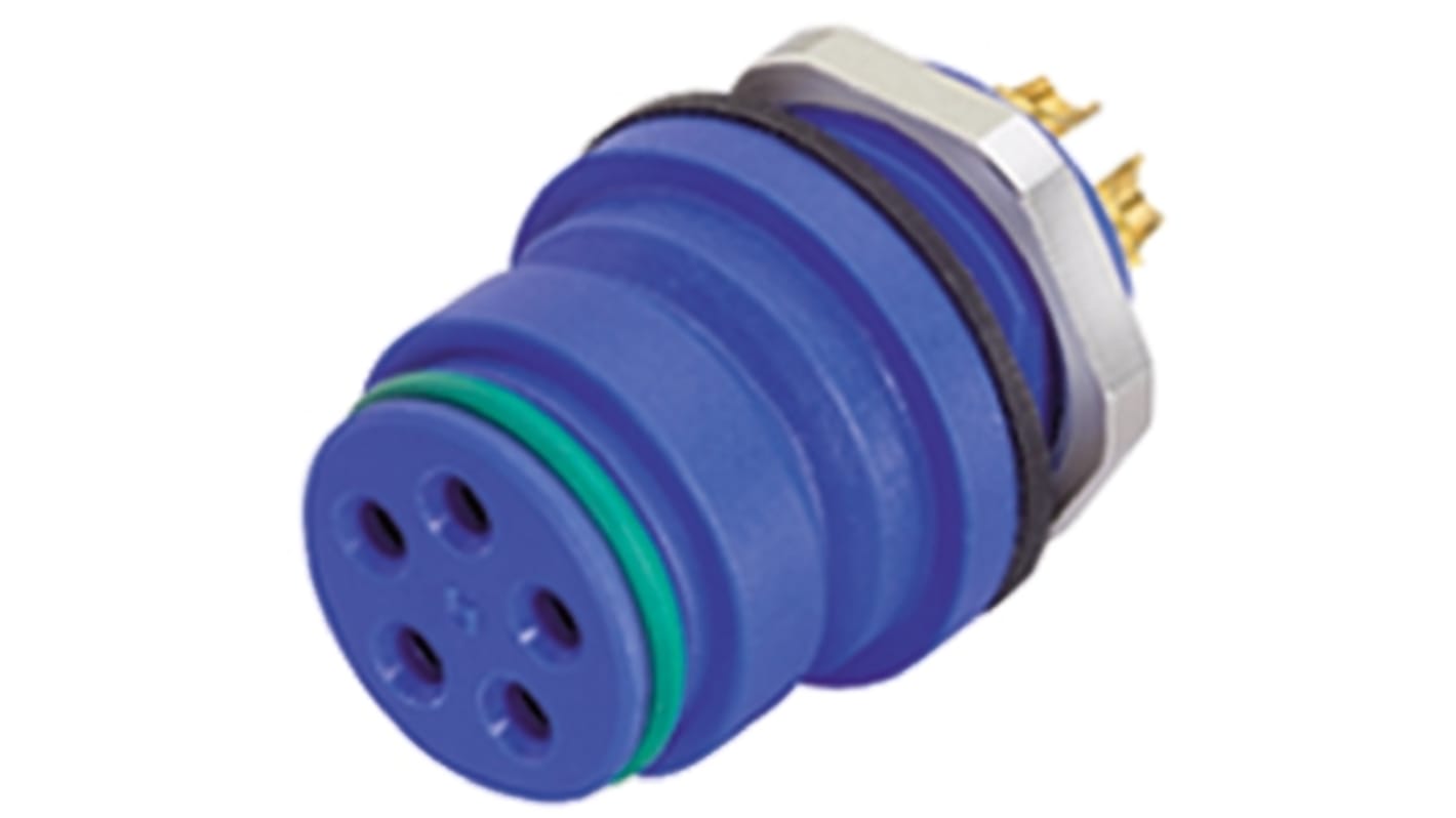 binder Circular Connector, 3 Contacts, Panel Mount, Miniature Connector, Socket, Female, IP67, 720 Series