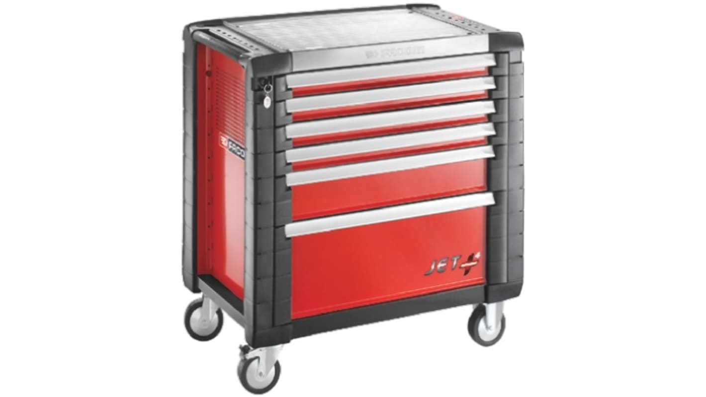 Facom 6 drawer Steel Wheeled Tool Chest, 964mm x 546mm x 971mm