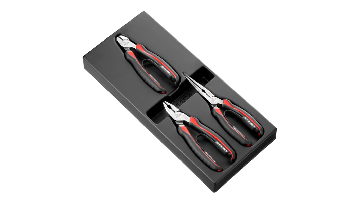 Facom MOD.CPEA0PB 3-Piece Plier Set, Straight Tip, 150 mm Overall