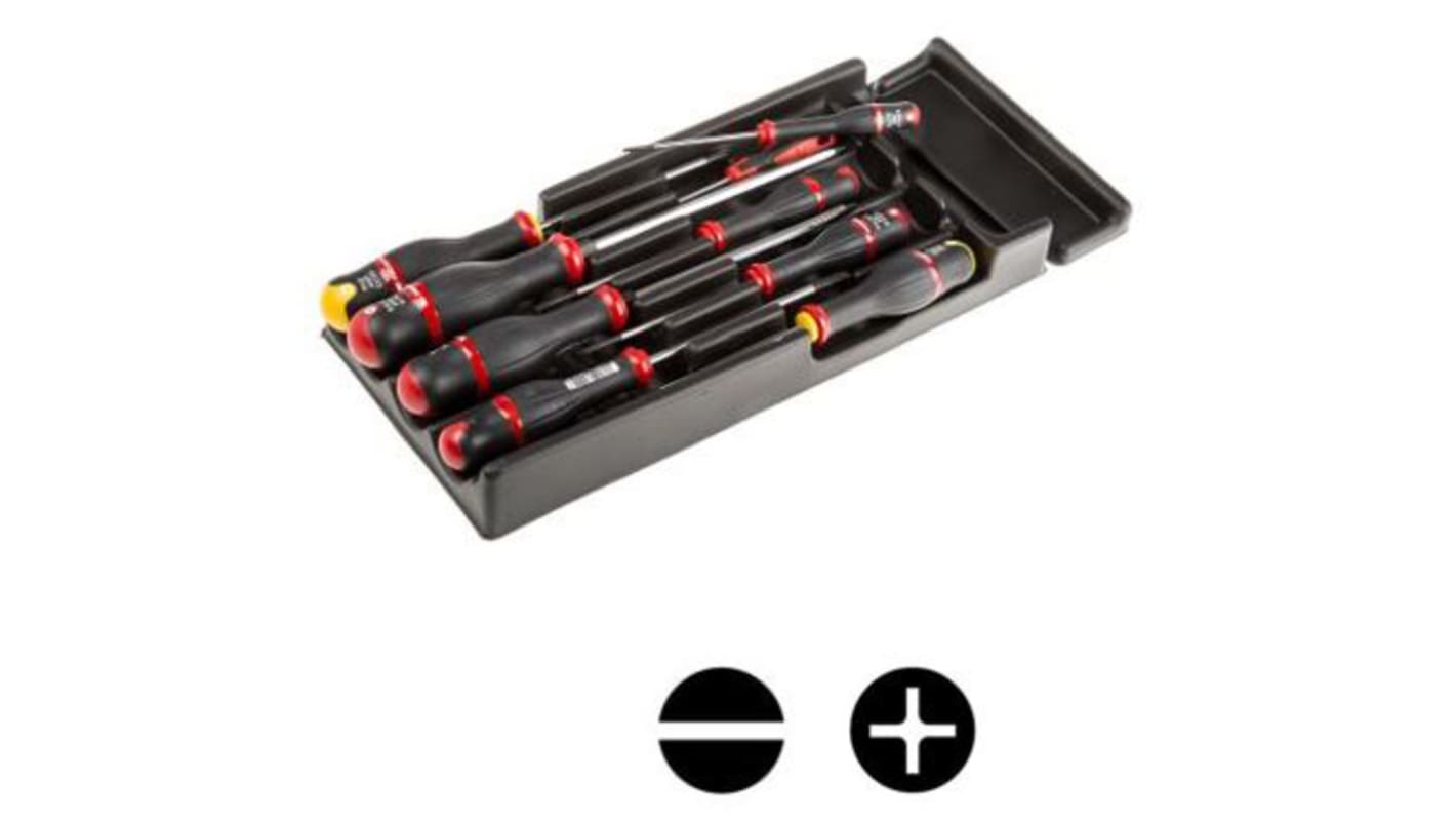 Set di cacciaviti Facom, 8 pezzi Phillips, a taglio