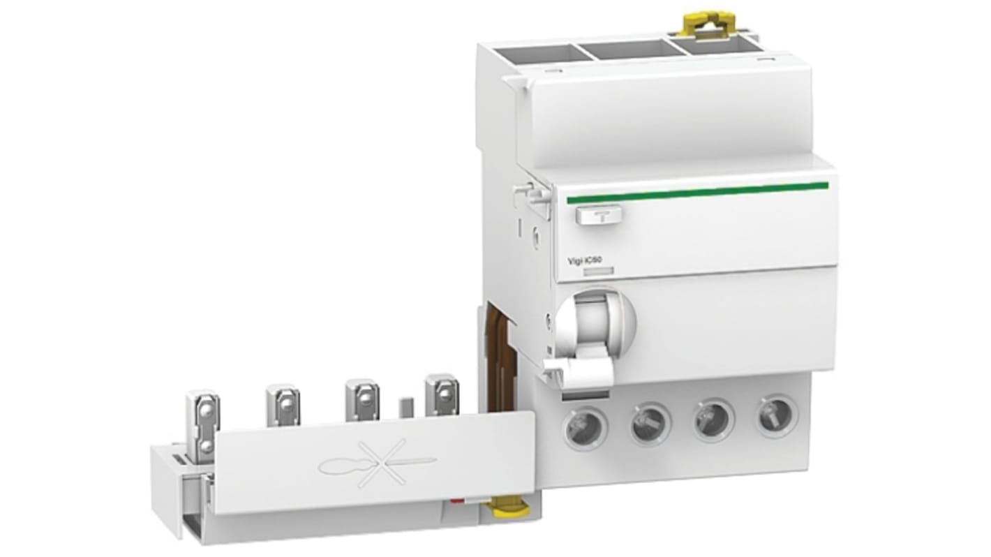 Schneider Electric Vigi RCD, 63A, 4 Pole, 30mA