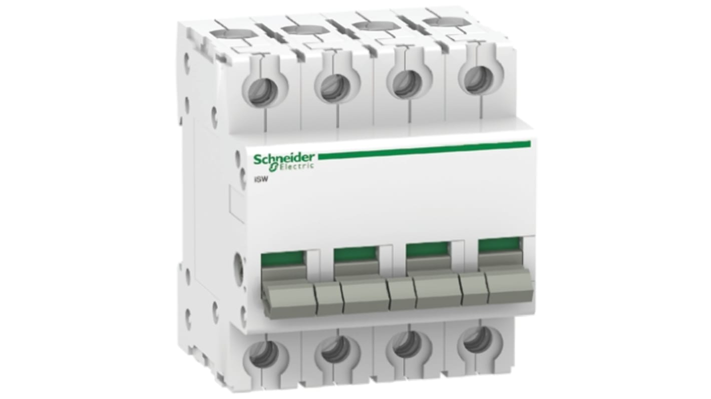 Schneider Electric 4P Pole Isolator Switch - 63A Maximum Current