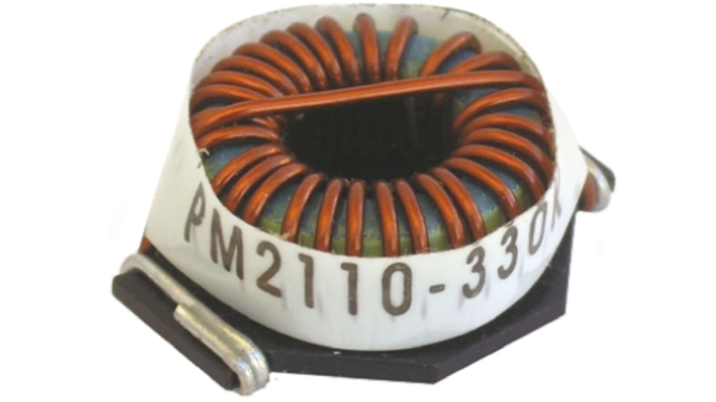 Bourns, PM2110, 2110 Unshielded Wire-wound SMD Inductor with a Iron Core, 33 μH ±10% Wire-Wound 7A Idc