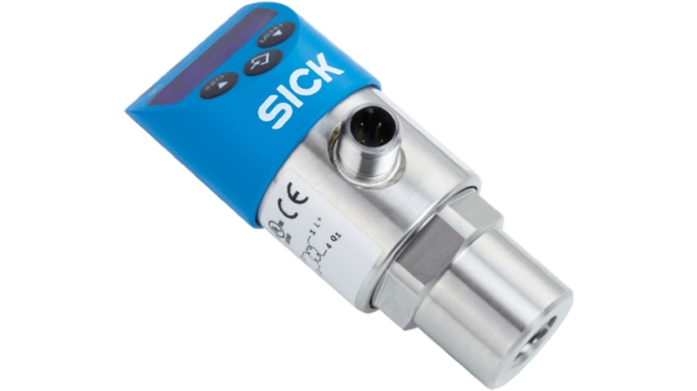 Sensore di pressione Relativa SICK, 10bar max, uscita 2 PNP NA/NC programmabili