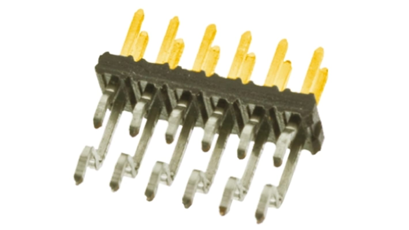 Amphenol Communications Solutions Minitek Series Right Angle Surface Mount Pin Header, 20 Contact(s), 2.0mm Pitch, 2
