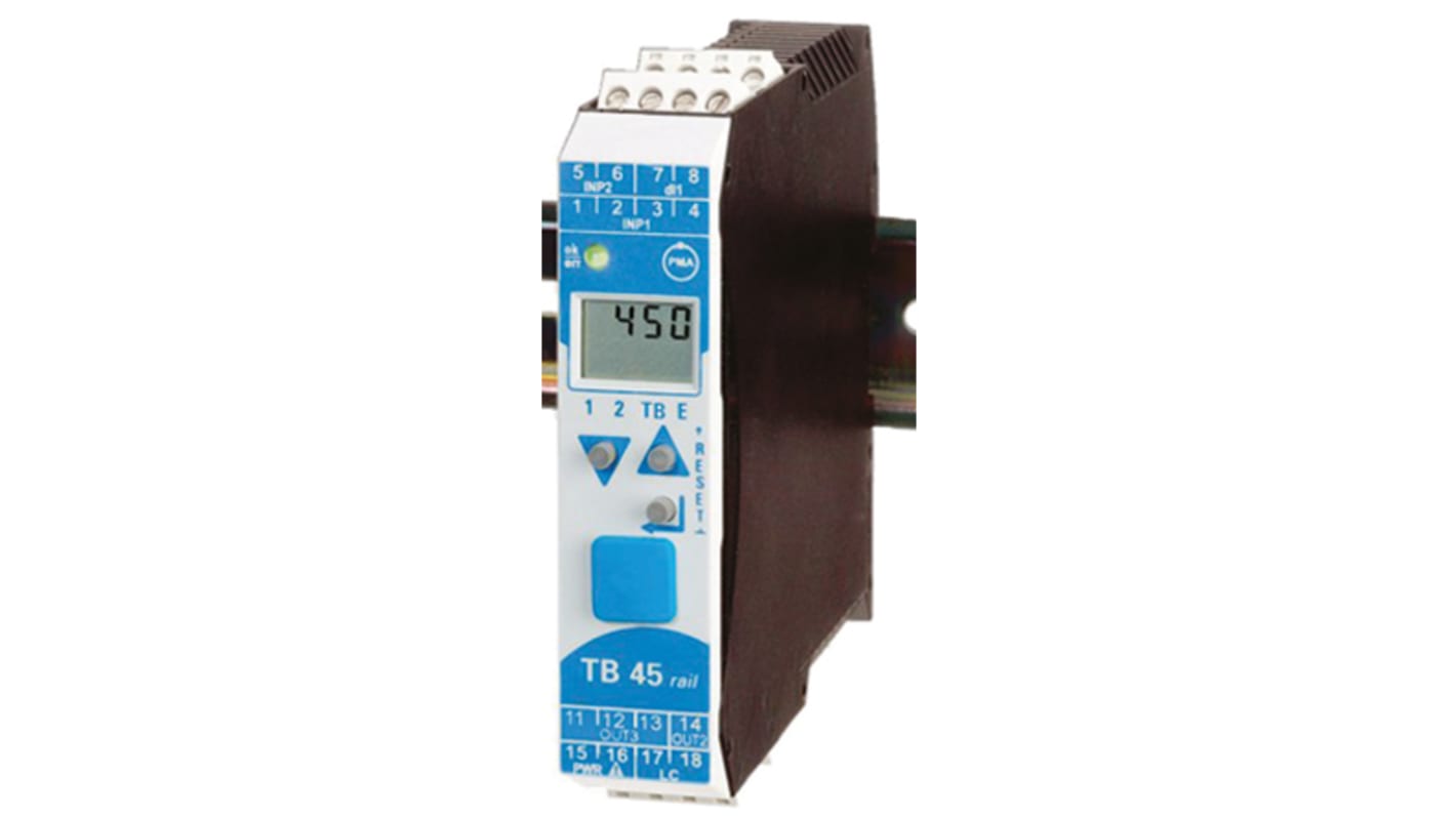Rs-Online Termoregolatori PID P.M.A TB 45 90→ 260 V c.a. 99 x 22.5mm 2 uscite Relè