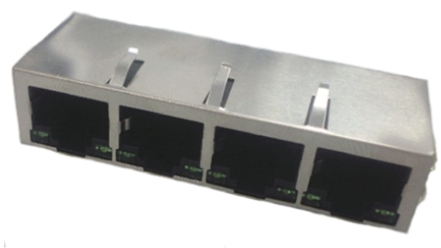 Halo Electronics RJ45接口, 4口, 直向, FastJack系列