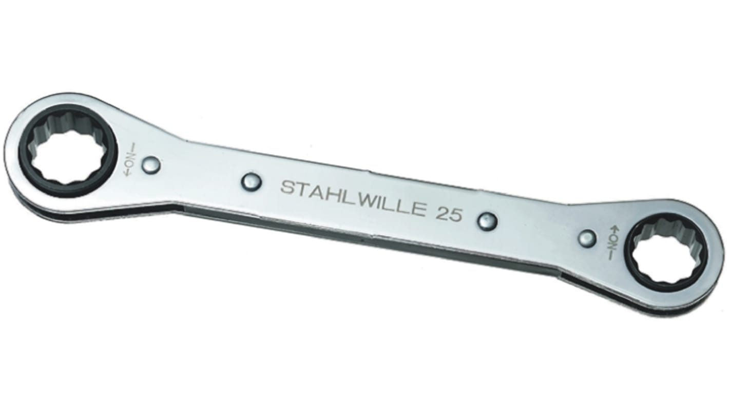 STAHLWILLE Ratchet Ring Spanner 17mm Metric Double Ended 205 mm Overall