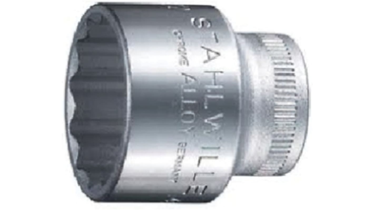 STAHLWILLE 3/8 in Drive 3/8in Standard Socket, 12 point, 27 mm Overall Length