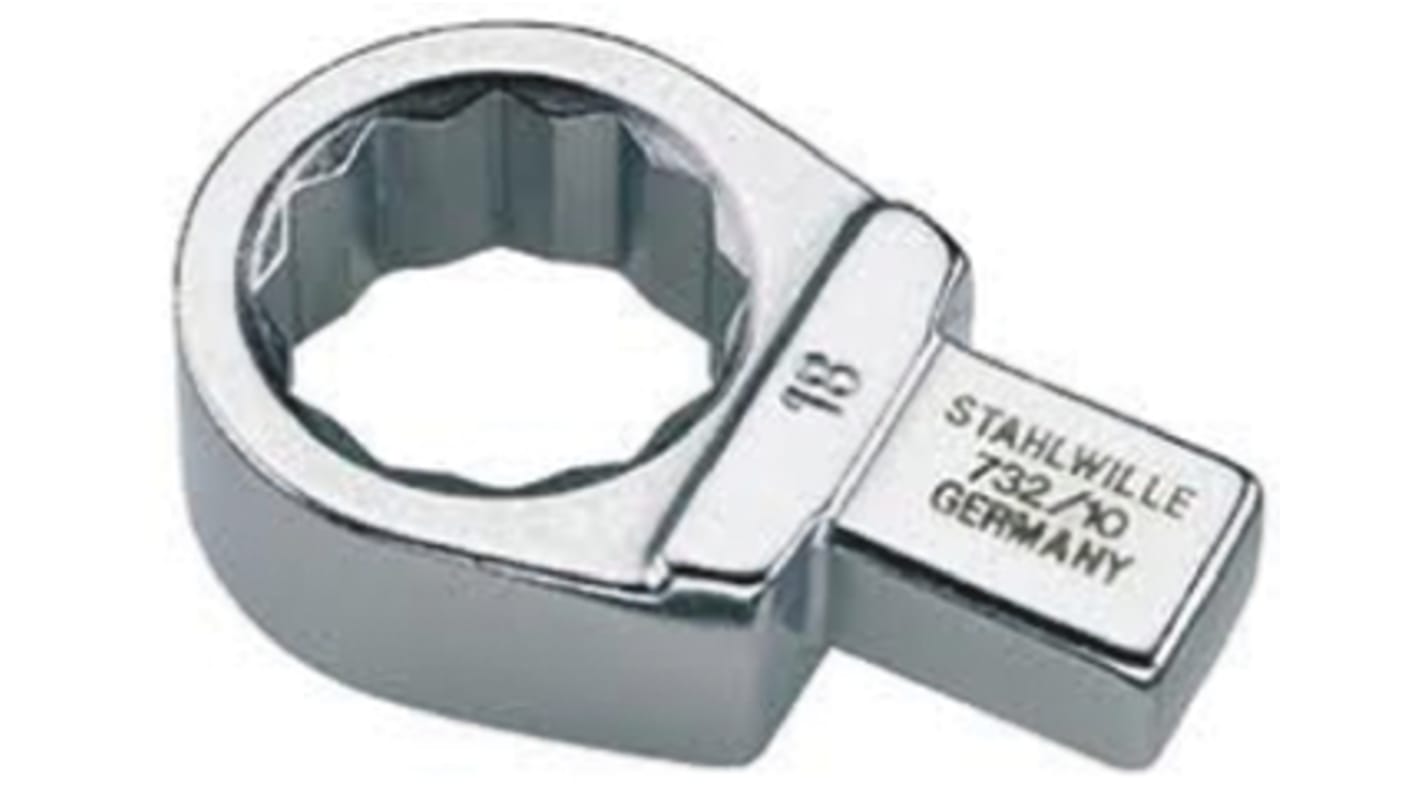 STAHLWILLE 5822 Series Spanner Head, 19 mm, 9 x 12mm Insert, Chrome Finish