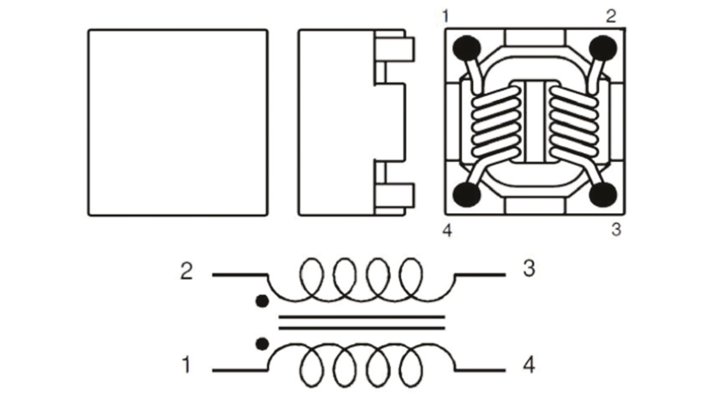 Wurth, WE-SL5 HC, 744273 SMD Common Mode Line Filter with a Ferrite Core, 5 μH ±25% Sectional Winding 5A Idc