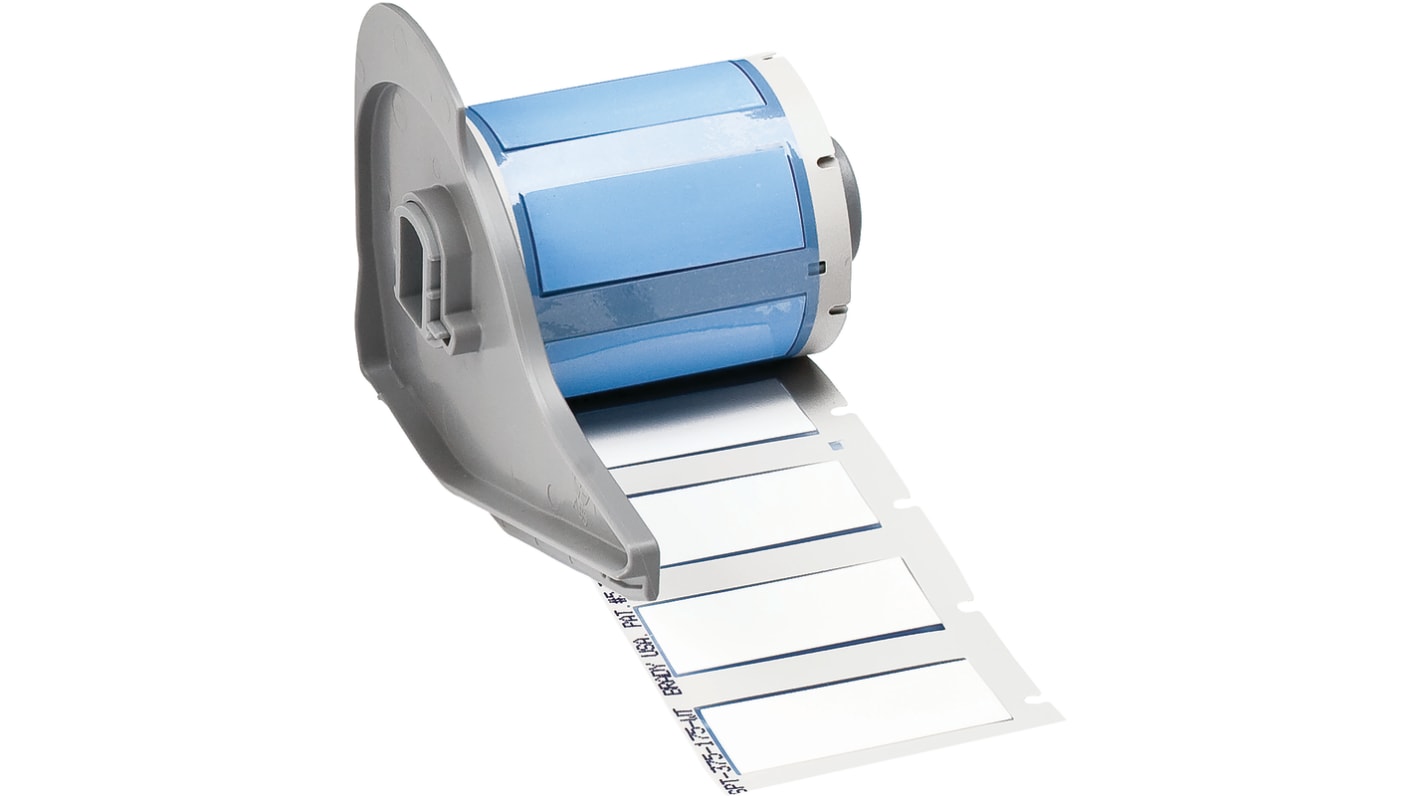 Brady B-342 PermaSleeve White Heatshrink Labels, 44.45mm Width, 16.38mm Height, 100 Qty