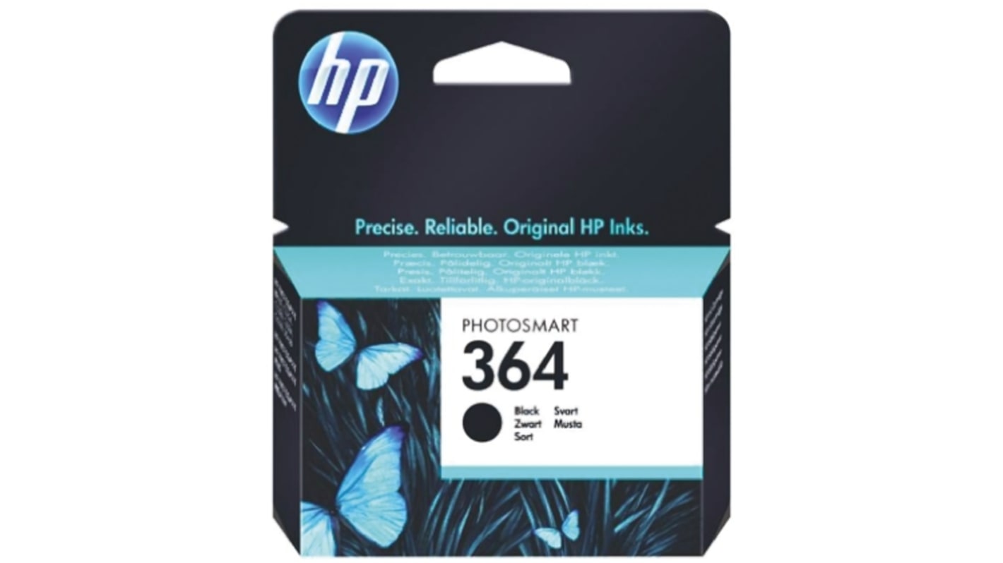 HP 相纸黑色墨盒 364, 用于8850, B109, B110, C309, C310, C410, C510, C6300, D5400, D7500打印机