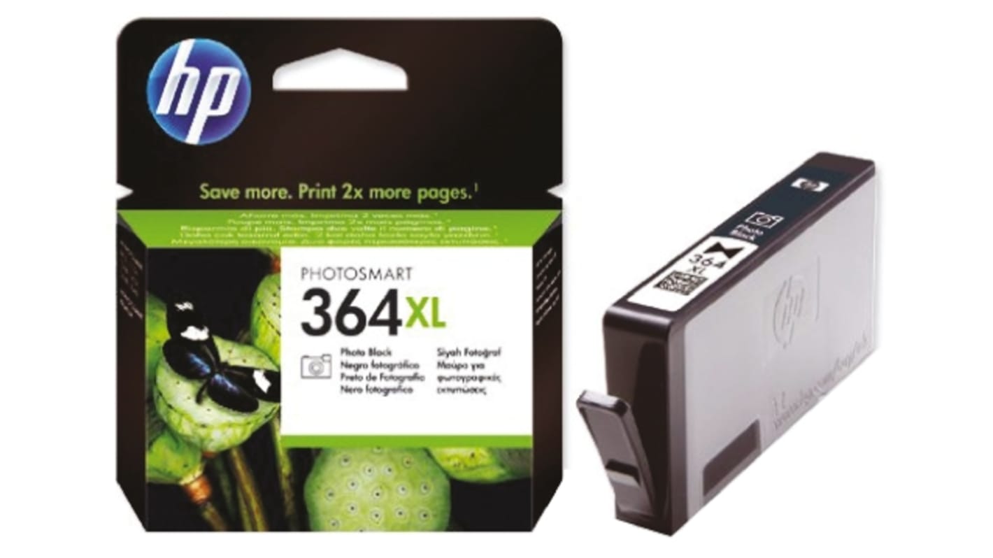 Wkład z atramentem, kolor: Fotograficzny czarny, 364XL, Hewlett Packard