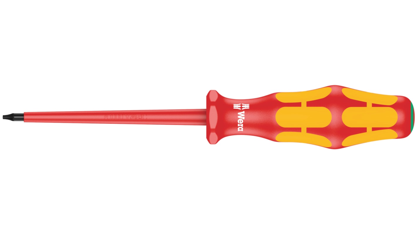 Wera Torx Insulated Screwdriver, T5 Tip, 80 mm Blade, VDE/1000V, 161 mm Overall