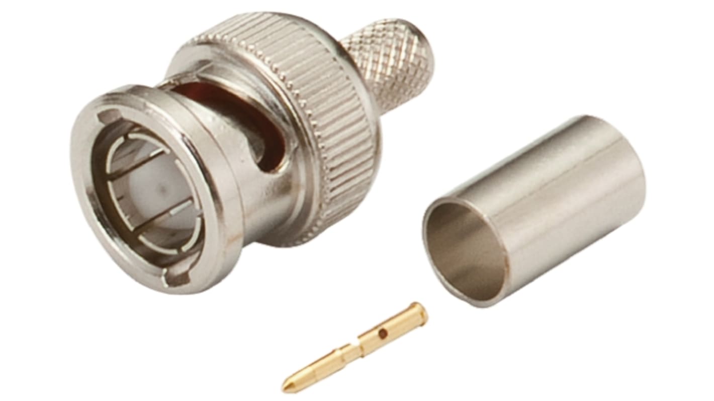 RS PRO Stecker Koaxialsteckverbinder BNC-Steckverbinder, Kabelmontage Crimp-Anschluss, für BELDEN 7855A-Kabel, 75Ω,
