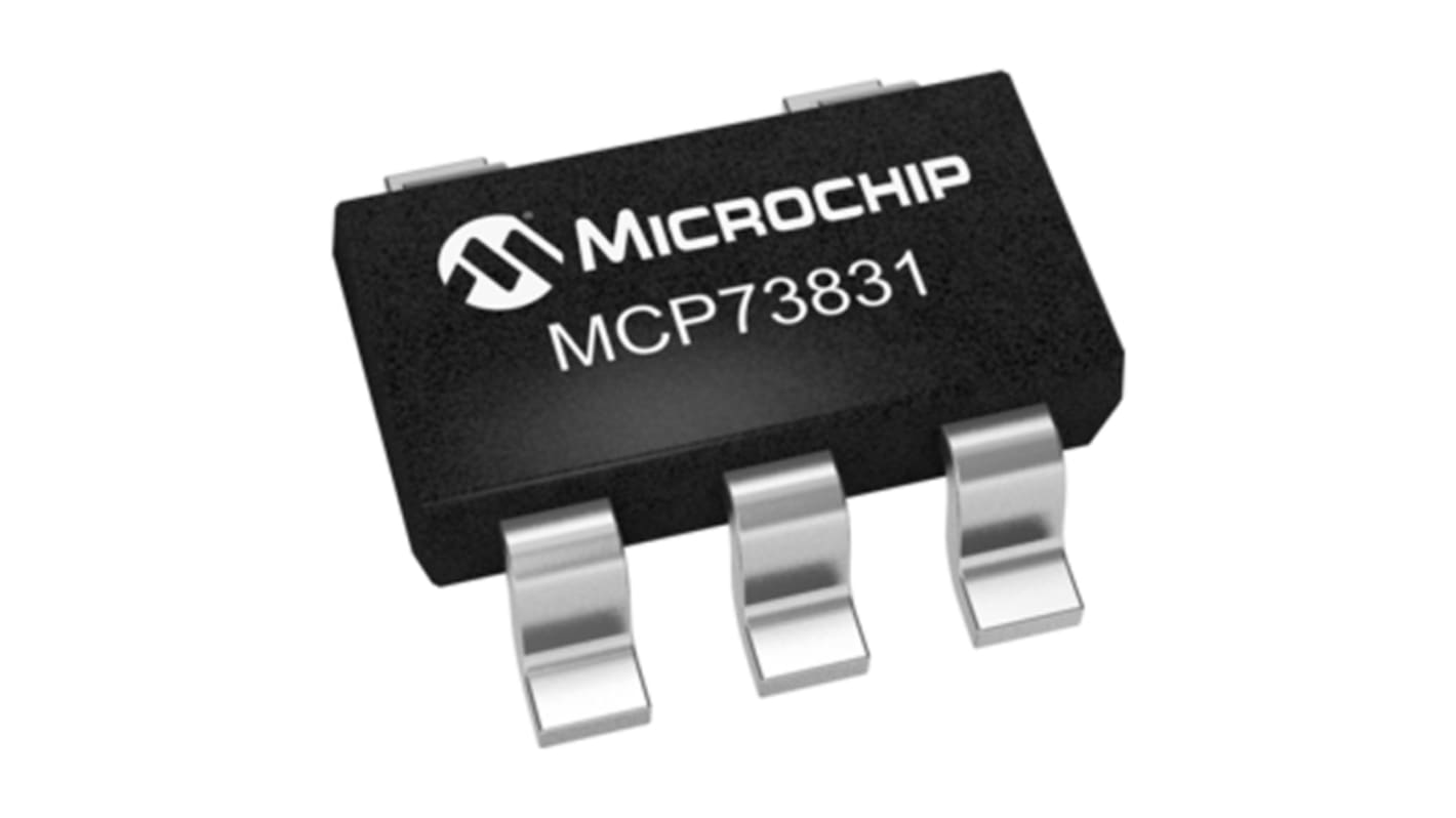 Microchip MCP73831T-2ACI/OT, Battery Charge Controller IC, 3.75 to 6 V 5-Pin, SOT-23