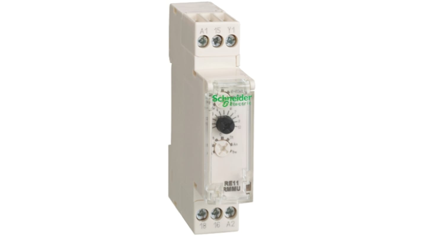 Schneider Electric DIN Rail Mount Time Delay Relay, 12 → 240V, 0.1 → 1h