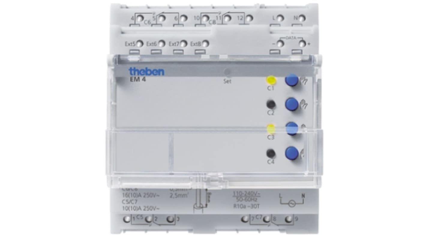 Theben PLC Expansion Module for Use with TR 641 top2 RC, TR 642 top2 RC, TR 644 top2 RC, External, Switch