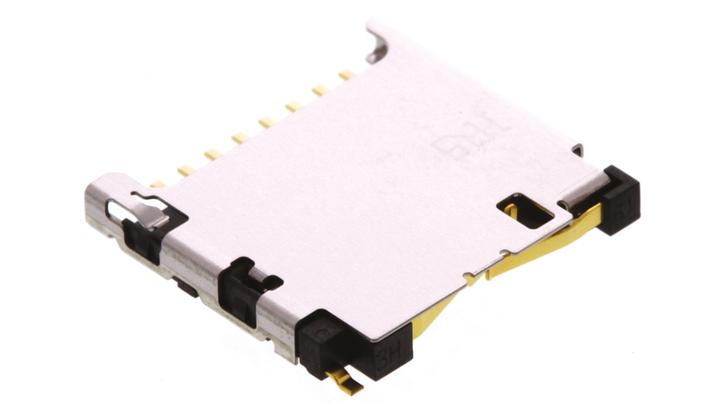 Hirose microSD Speicherkarten-Steckverbinder Buchse, 8-polig / 1-reihig, Raster 1.1mm