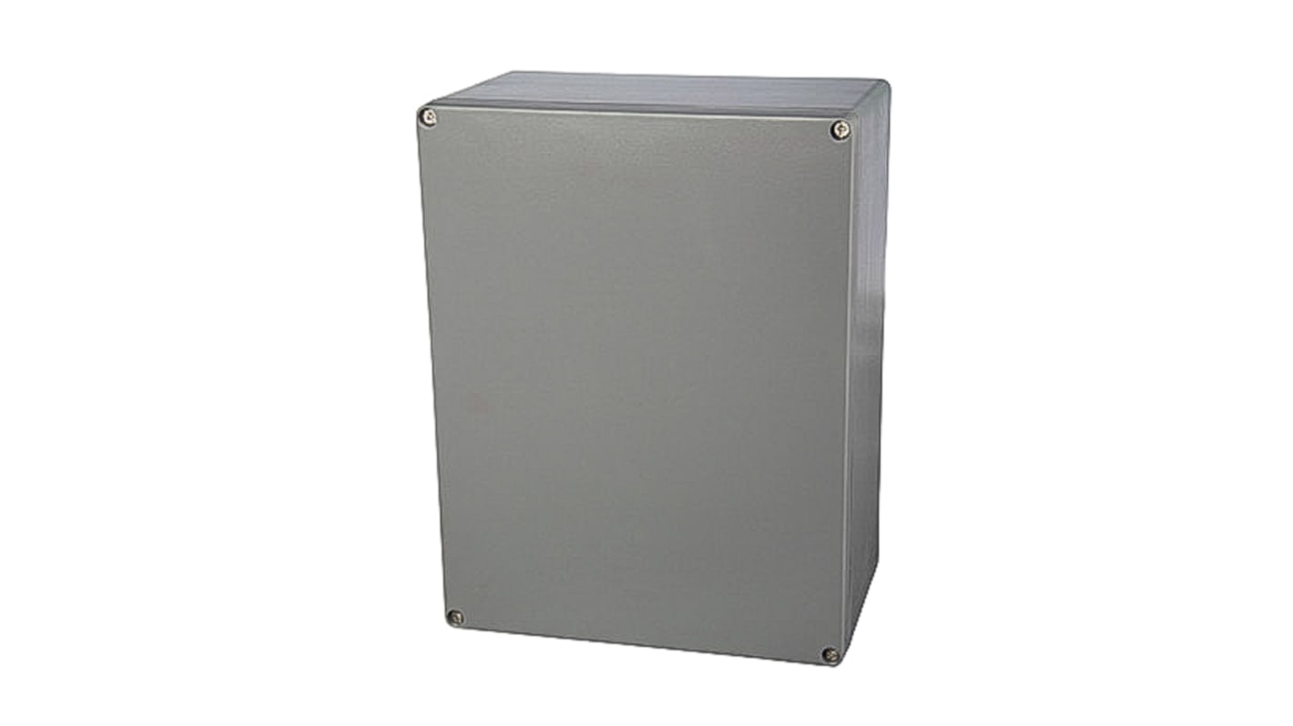 Fibox Euronord Series Grey Aluminium Enclosure, IP66, IP67, IP68, Grey Lid, 402.5 x 310 x 180mm
