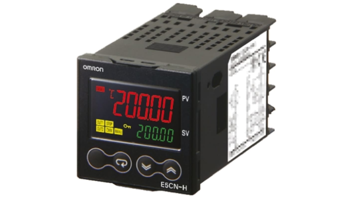 Omron E5CN Panel Mount PID Temperature Controller, 48 x 48mm, 2 Output Relay, 24 V ac/dc Supply Voltage ON/OFF, PID,