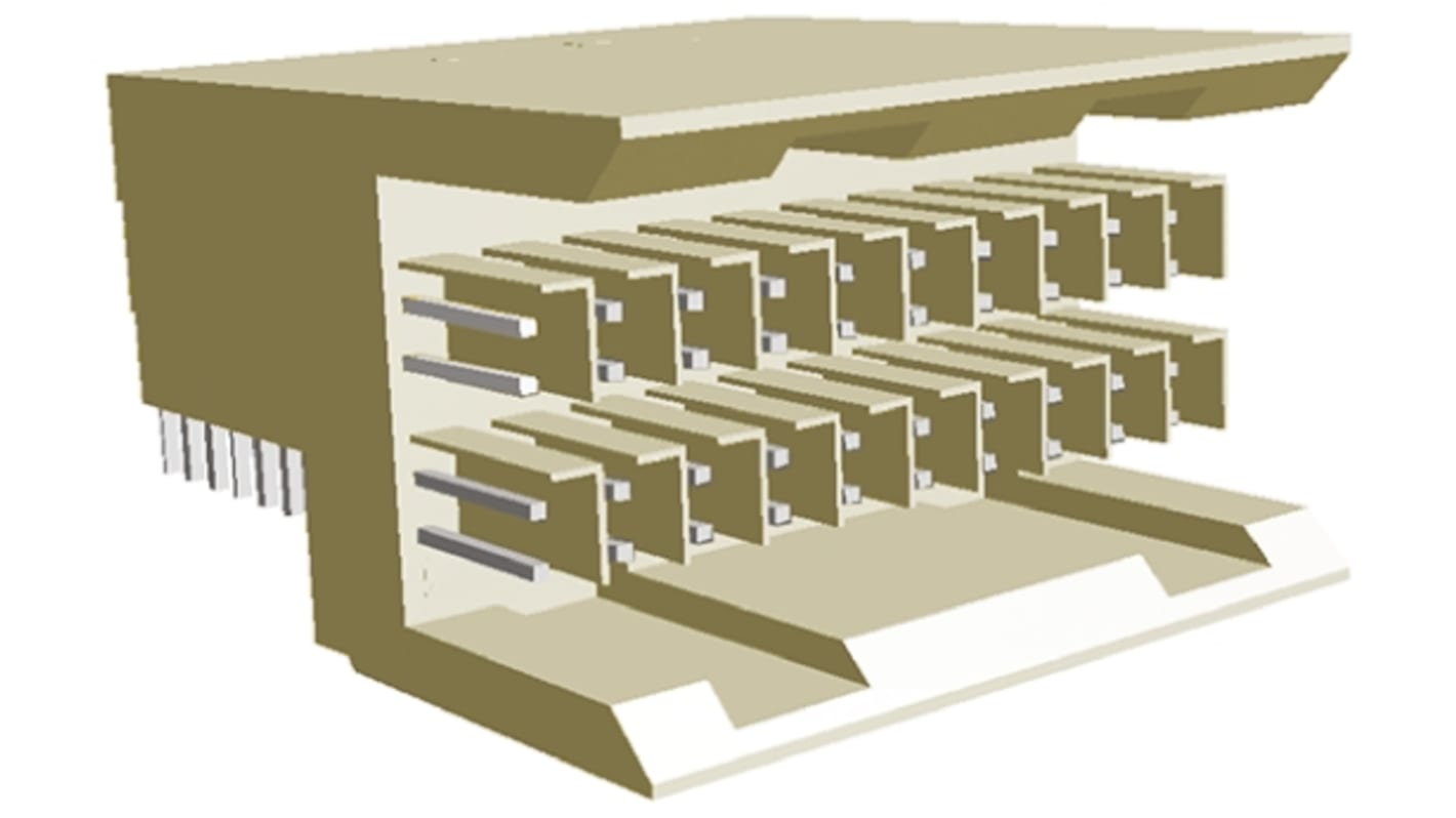 TE Connectivity, Z-PACK HM-Zd 2.5mm Pitch 2 Pair, High Speed Hard Metric Backplane Connector, Male, Right Angle, 10