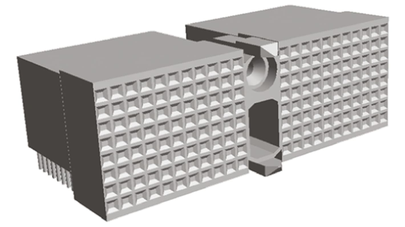 TE Connectivity, Z-PACK HM 2mm Pitch Hard Metric Type D Backplane Connector, Female, Right Angle, 25 Column, 8 Row, 176