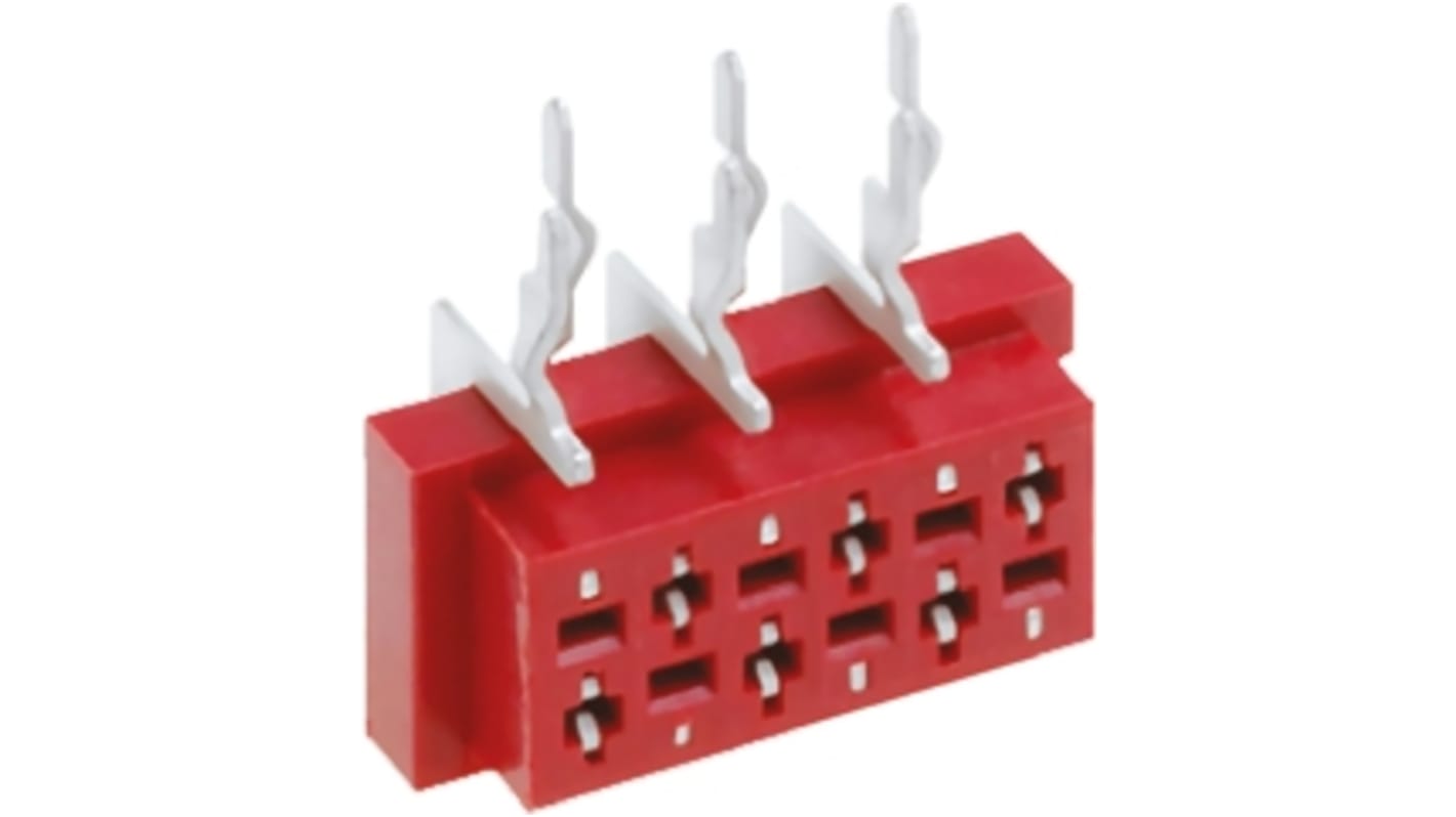 Gniazdo PCB 10 -pinowe 2 -rzędowe raster: 1.27mm typu płytka – płytka Kąt Proste Przewlekany