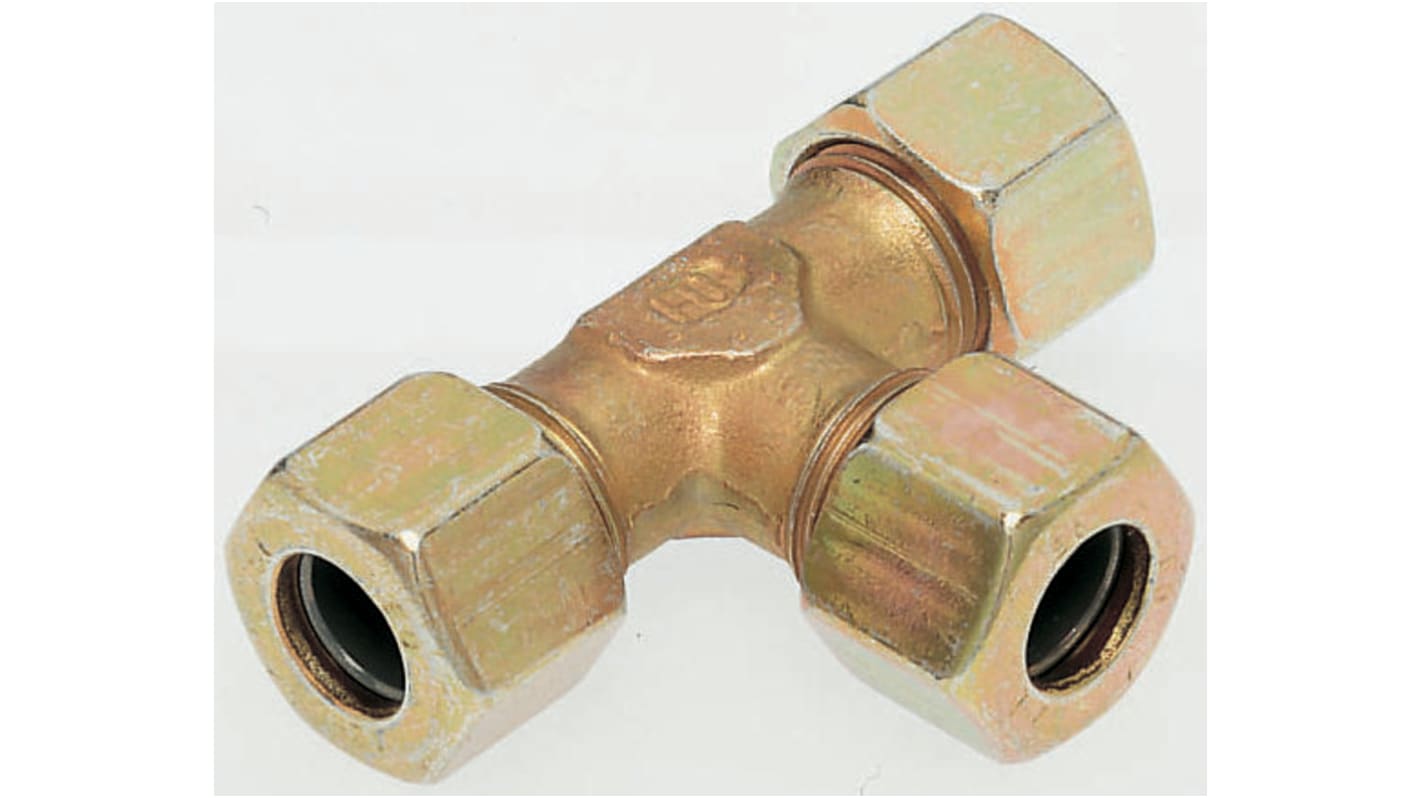 Parker Tee Tube to Tube Male 24° DIN Cone to Male 24° DIN Cone, T12LCF